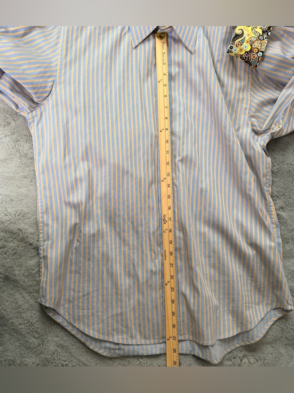 Robert Graham Striped Button Down – Paisley Contrast Cuffs. Size XL - Picture 11 of 13